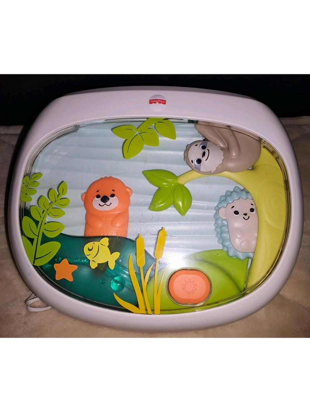 Fisher Price Settle & Sleep Projection Soother Crib TV Otter Sloth Jungle WORKS